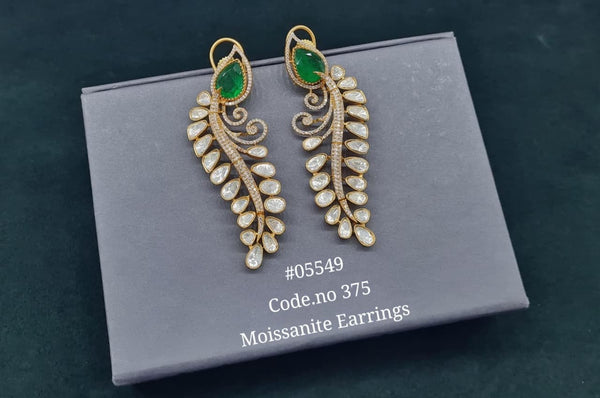 Moissanite Earrings 05549 - KRISHNA'S SWETA JEWELLERY