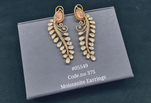 Moissanite Earrings 05549 - KRISHNA'S SWETA JEWELLERY