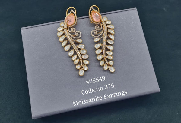 Moissanite Earrings 05549 - KRISHNA'S SWETA JEWELLERY