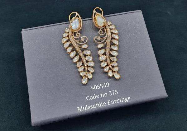 Moissanite Earrings 05549 - KRISHNA'S SWETA JEWELLERY