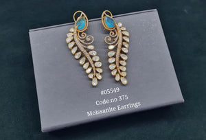 Moissanite Earrings 05549 - KRISHNA'S SWETA JEWELLERY