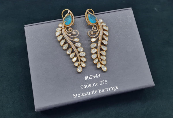 Moissanite Earrings 05549 - KRISHNA'S SWETA JEWELLERY
