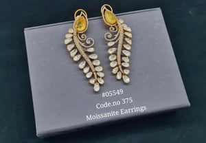 Moissanite Earrings 05549 - KRISHNA'S SWETA JEWELLERY
