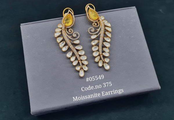 Moissanite Earrings 05549 - KRISHNA'S SWETA JEWELLERY