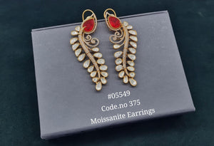 Moissanite Earrings 05549 - KRISHNA'S SWETA JEWELLERY