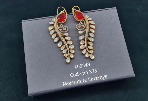 Moissanite Earrings 05549 - KRISHNA'S SWETA JEWELLERY
