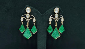 Moissanite Earrings 08901 - KRISHNA'S SWETA JEWELLERY
