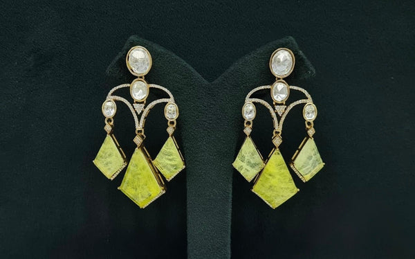 Moissanite Earrings 08901 - KRISHNA'S SWETA JEWELLERY