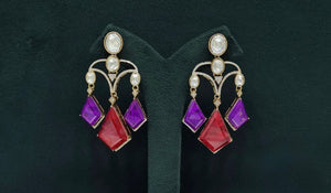 Moissanite Earrings 08901 - KRISHNA'S SWETA JEWELLERY