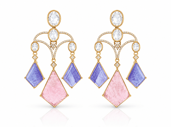 Moissanite Earrings 08901 - KRISHNA'S SWETA JEWELLERY
