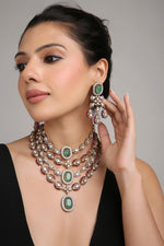 Moissanite Necklace 07337 - KRISHNA'S SWETA JEWELLERY