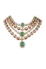 Moissanite Necklace 07337 - KRISHNA'S SWETA JEWELLERY