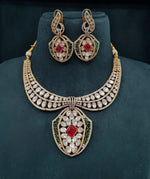 Moissanite Necklace 08644 - KRISHNA'S SWETA JEWELLERY