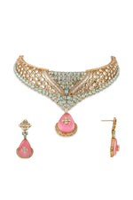 Moissanite Necklace 08916 - Krishna's Sweta Jewellery