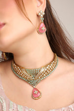 Moissanite Necklace 08916 - Krishna's Sweta Jewellery