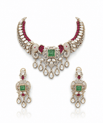 Moissanite Necklace 10563 - KRISHNA'S SWETA JEWELLERY