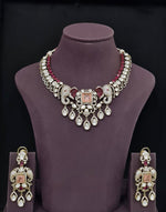 Moissanite Necklace 10563 - KRISHNA'S SWETA JEWELLERY