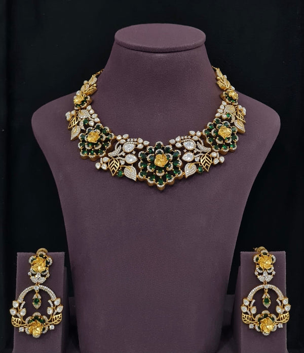 Moissanite Necklace 10633 - KRISHNA'S SWETA JEWELLERY