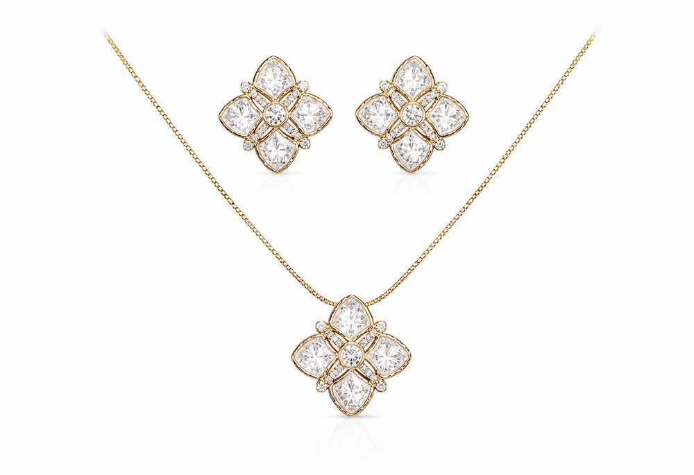 Moissanite Pendant 11429 - KRISHNA'S SWETA JEWELLERY
