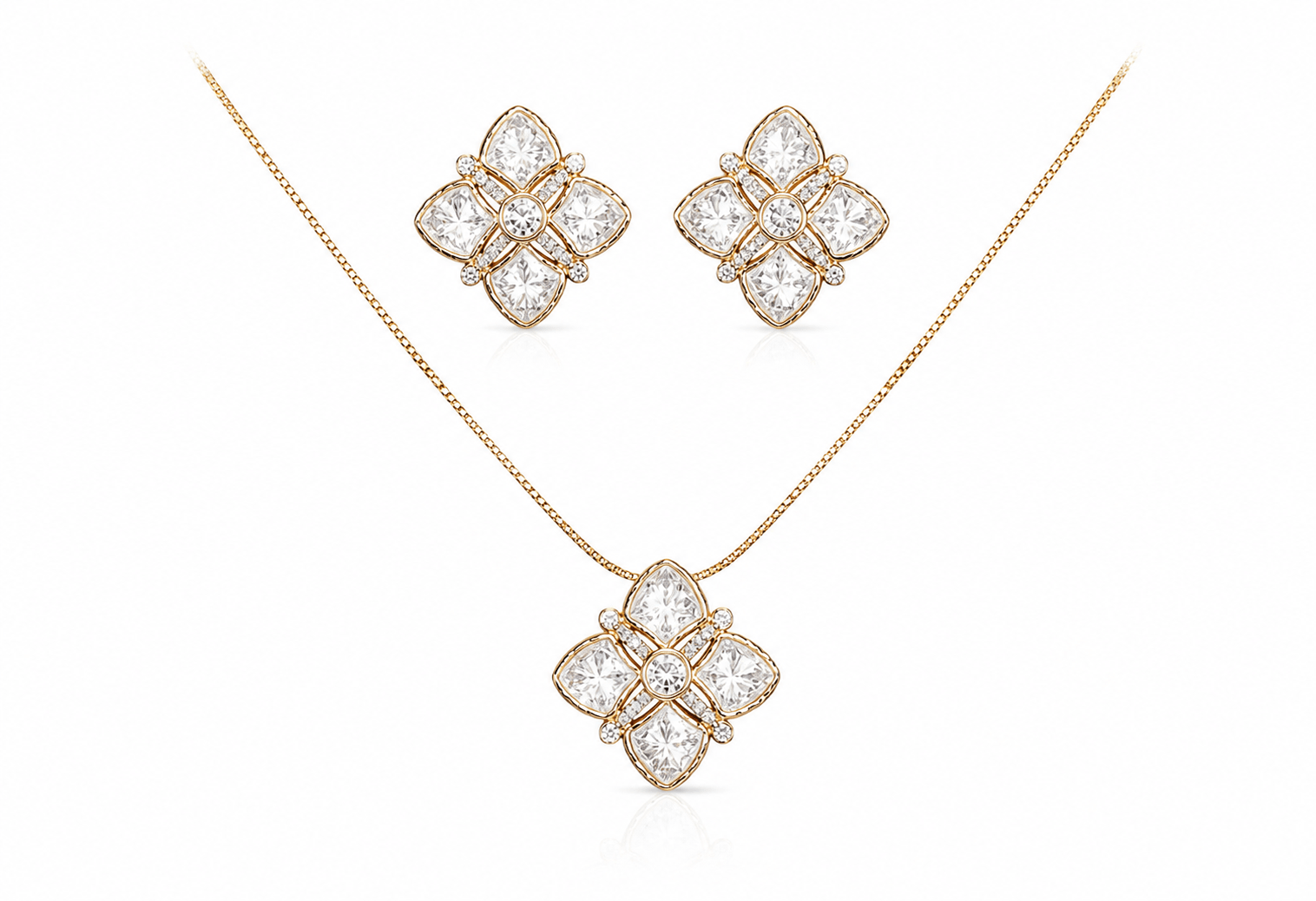 Moissanite Pendant 11429 - KRISHNA'S SWETA JEWELLERY