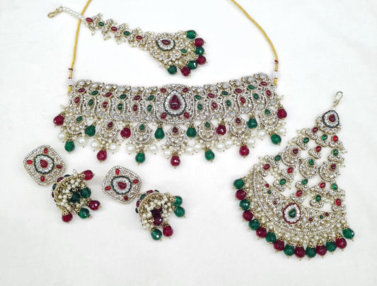 Mughal Choker 04437 - KRISHNA'S SWETA JEWELLERY