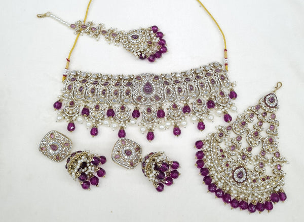 Mughal Choker 04437 - KRISHNA'S SWETA JEWELLERY