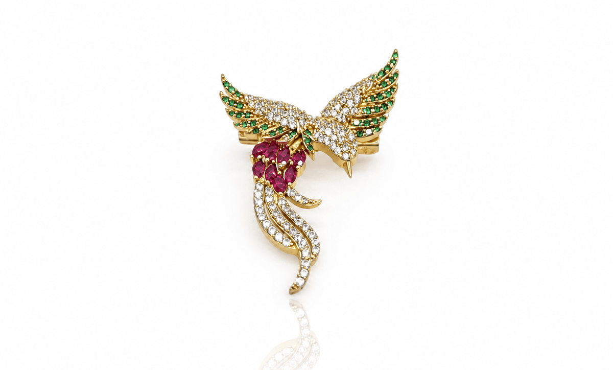 Pakshi brooch 11437 - KRISHNA'S SWETA JEWELLERY