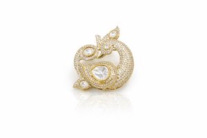 Peacock Brooch 04308 - KRISHNA'S SWETA JEWELLERY