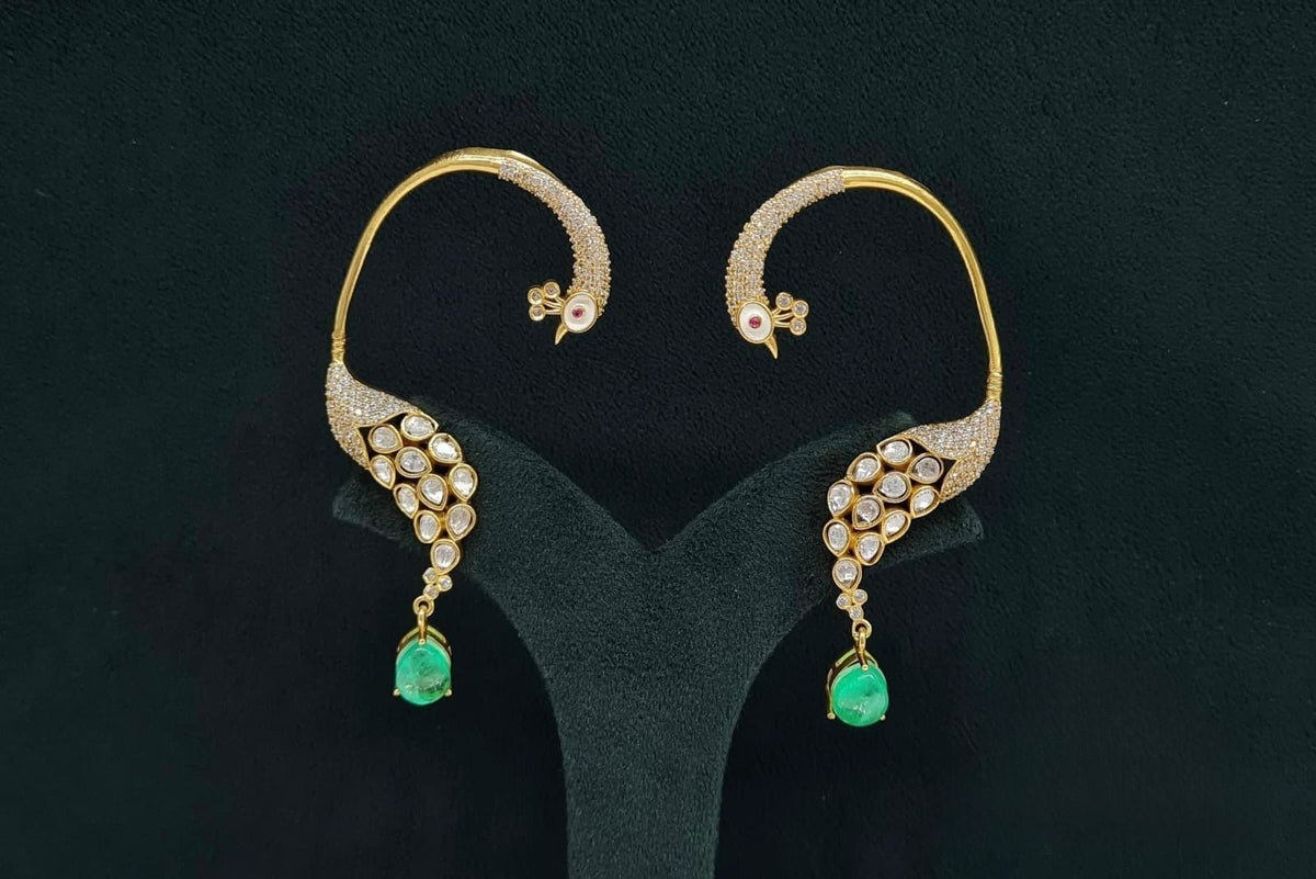 Peacock Earcuff 08562 - KRISHNA'S SWETA JEWELLERY