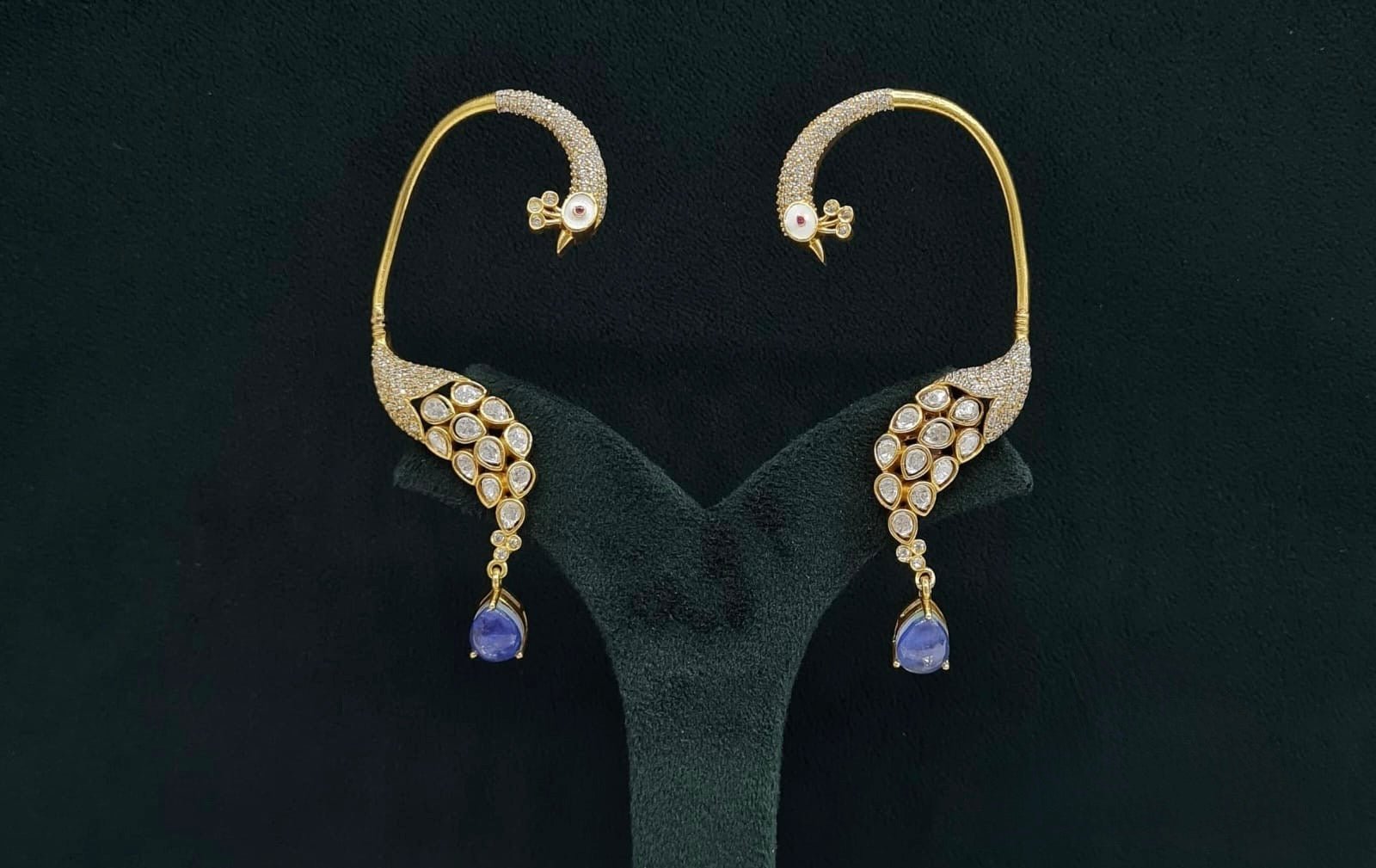 Peacock Earcuff 08562 - KRISHNA'S SWETA JEWELLERY