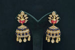 Peacock Earrings 08409 - KRISHNA'S SWETA JEWELLERY