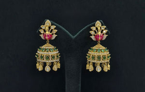Peacock Earrings 08409 - KRISHNA'S SWETA JEWELLERY
