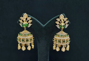 Peacock Earrings 08409 - KRISHNA'S SWETA JEWELLERY