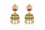 Peacock Earrings 08409 - KRISHNA'S SWETA JEWELLERY