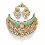 Peacock Plume Bride Set 09170 - KRISHNA'S SWETA JEWELLERY
