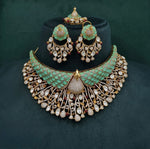 Peacock Plume Bride Set 09170 - KRISHNA'S SWETA JEWELLERY