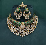 Peacock Plume Bride Set 09170 - KRISHNA'S SWETA JEWELLERY