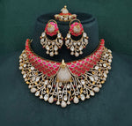 Peacock Plume Bride Set 09170 - KRISHNA'S SWETA JEWELLERY