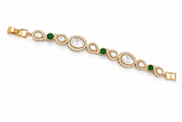 Polki Bracelet 09597 - KRISHNA'S SWETA JEWELLERY