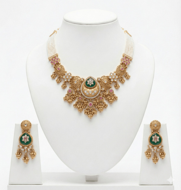 Pp Necklace 06216 - KRISHNA'S SWETA JEWELLERY