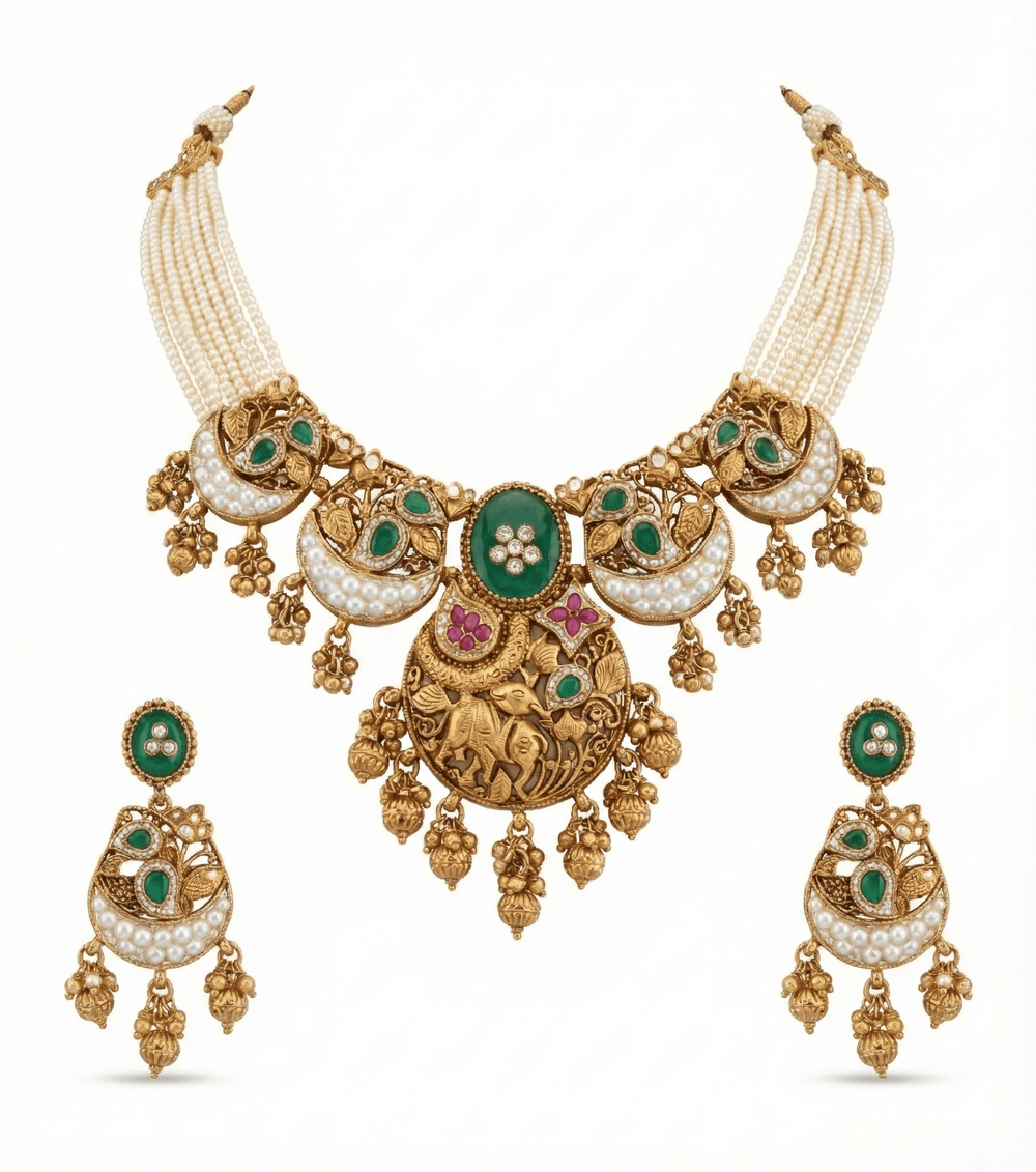 Pp Necklace 06217 - KRISHNA'S SWETA JEWELLERY