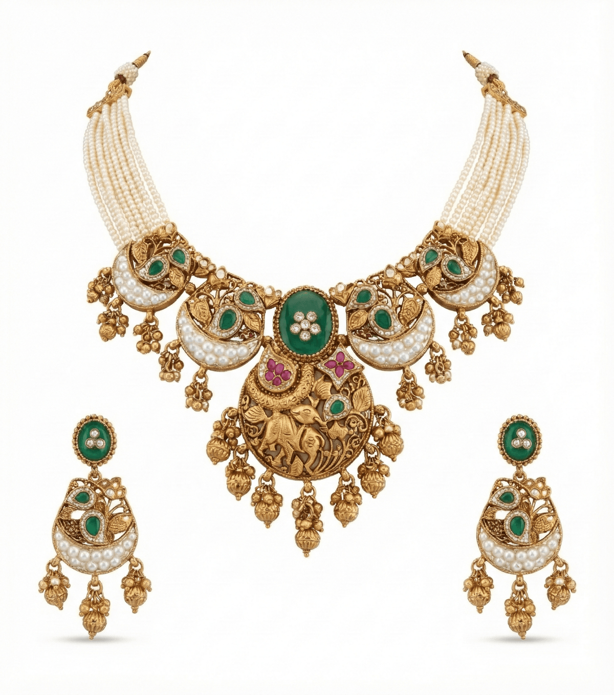 Pp Necklace 06217 - KRISHNA'S SWETA JEWELLERY
