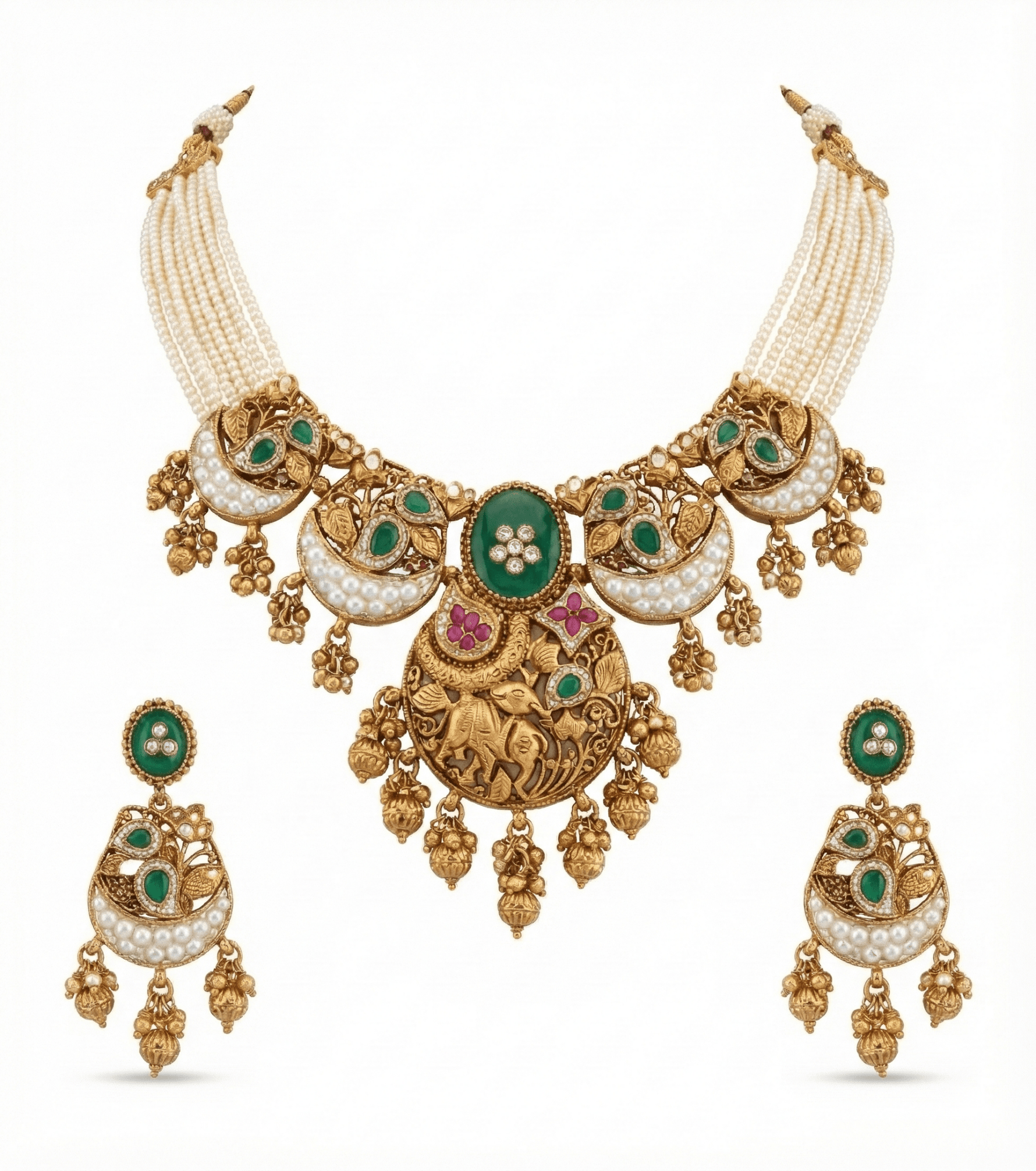 Pp Necklace 06217 - KRISHNA'S SWETA JEWELLERY