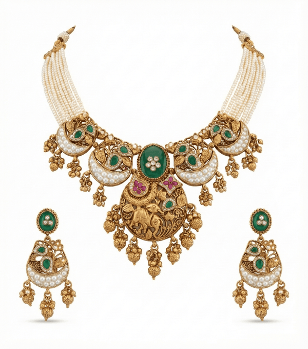 Pp Necklace 06217 - KRISHNA'S SWETA JEWELLERY
