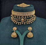 Premium Traditional Gold-Plated Choker Set 09619 - Krishna's Sweta Jewellery