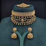 Premium Traditional Gold-Plated Choker Set 09619 - KRISHNA'S SWETA JEWELLERY