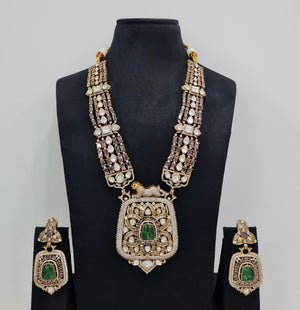 Rajwada Kundan Necklace 08966 - KRISHNA'S SWETA JEWELLERY