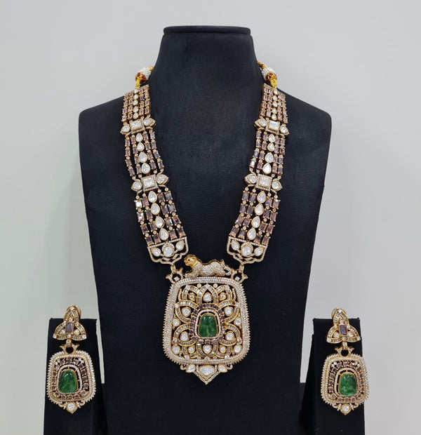 Rajwada Kundan Necklace 08966 - KRISHNA'S SWETA JEWELLERY