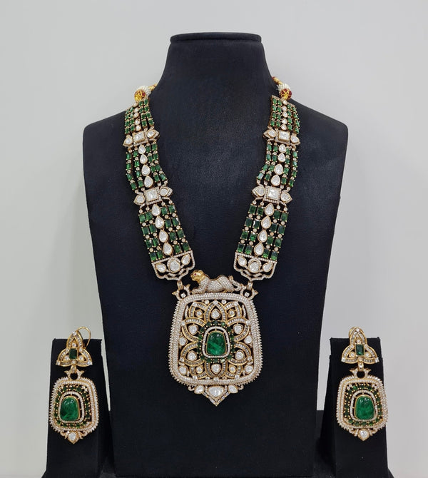 Rajwada Kundan Necklace 08966 - KRISHNA'S SWETA JEWELLERY