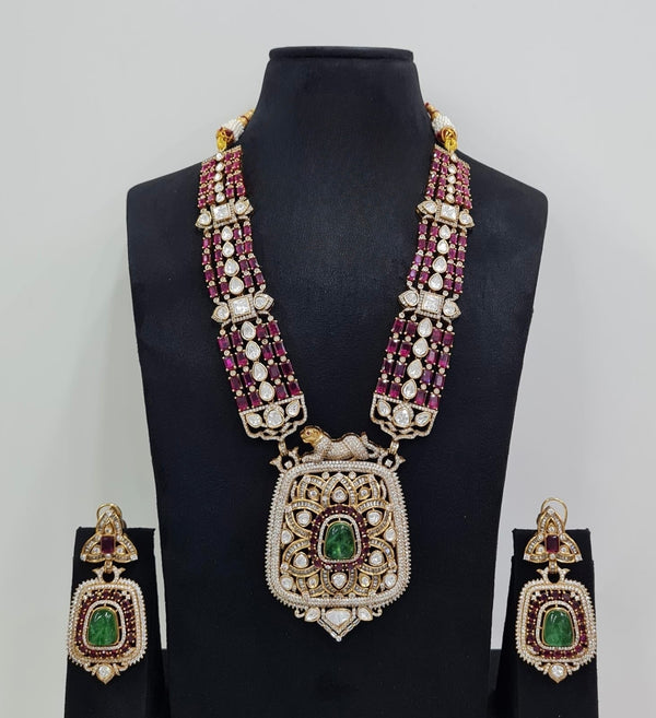 Rajwada Kundan Necklace 08966 - KRISHNA'S SWETA JEWELLERY